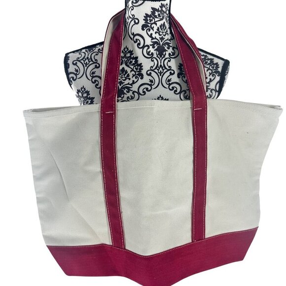 Canvas Tote Bag With Red Trim "Let Life Be A Wag" Design - Picture 3 of 7